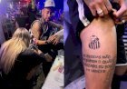 Neymar eterniza amor pelo Santos com nova tatuagem