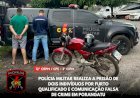 POLÍCIA MILITAR CPE REALIZA A PRISÃO DE DOIS INDIVÍDUOS POR FURTO QUALIFICADO E COMUNICAÇÃO FALSA DE CRIME EM PORANGATU
