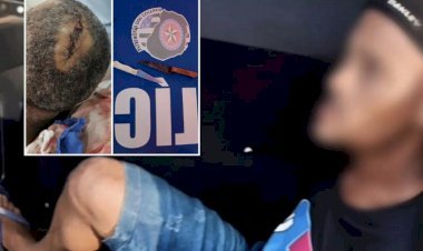 HOMEM É PRESO EM FLAGRANTE APÓS AGREDIR VIZINHO COM GOLPE DE MADEIRA EM MINAÇU