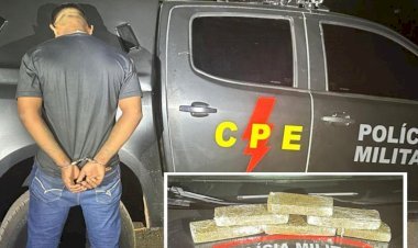 CPE REALIZA A PRISÃO DE UM INDIVÍDUO POR TRÁFICO DE DROGAS EM PORANGATU