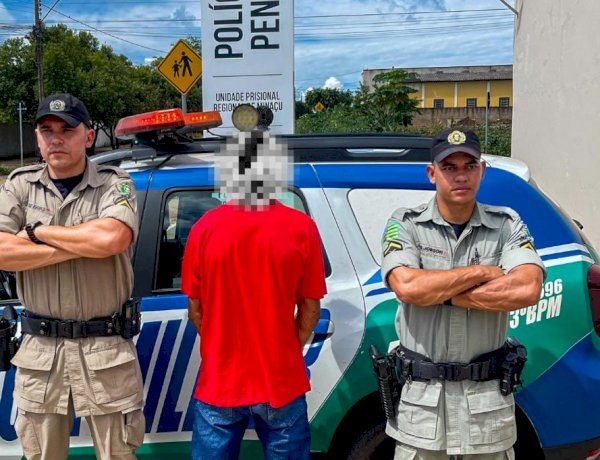 POLÍCIA MILITAR REALIZA A PRISÃO DE FORAGIDO DA JUSTIÇA EM MINAÇU