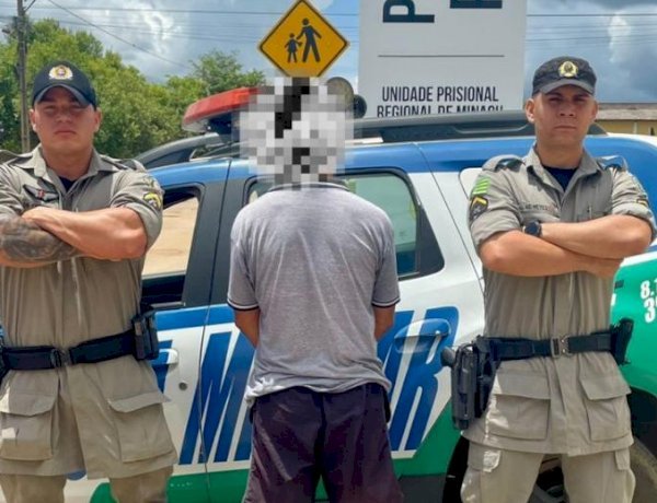 POLÍCIA MILITAR REALIZA A PRISÃO DE FORAGIDO DA JUSTIÇA EM MINAÇU