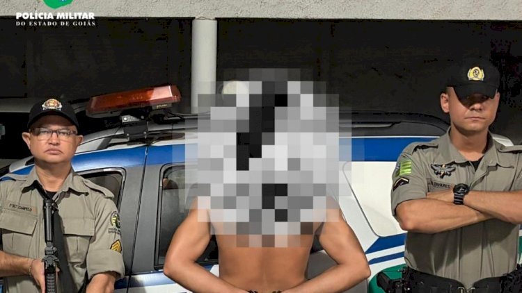 POLÍCIA MILITAR REALIZA A PRISÃO DE UM INDIVÍDUO POR VIOLÊNCIA DOMÉSTICA E POSSE IRREGULAR DE ARMA DE FOGO, EM MINAÇU