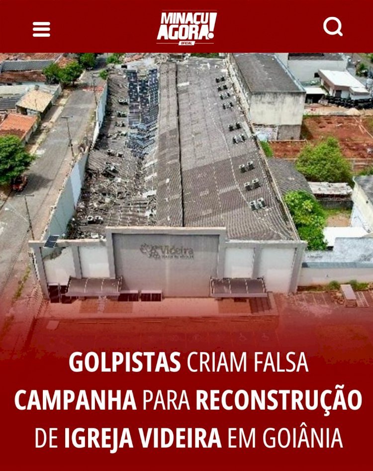 Golpistas criam falsa campanha para reconstrução de igreja em Goiânia
