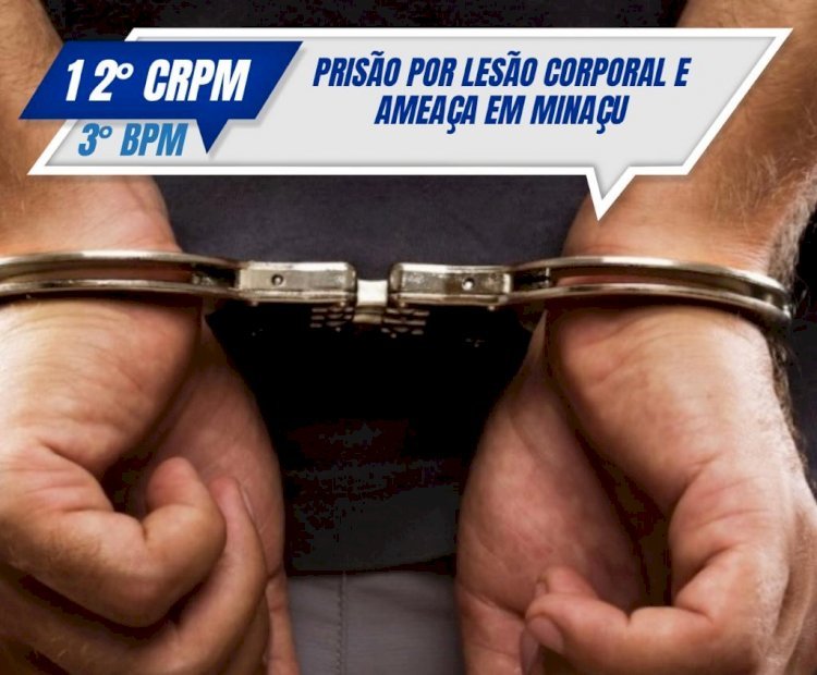 PRISÃO POR LESÃO CORPORAL E AMEAÇA EM MINAÇU