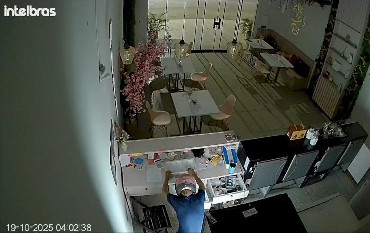 Ladrão invade confeitaria, arromba porta e revira caixa atrás de dinheiro em Minaçu 
