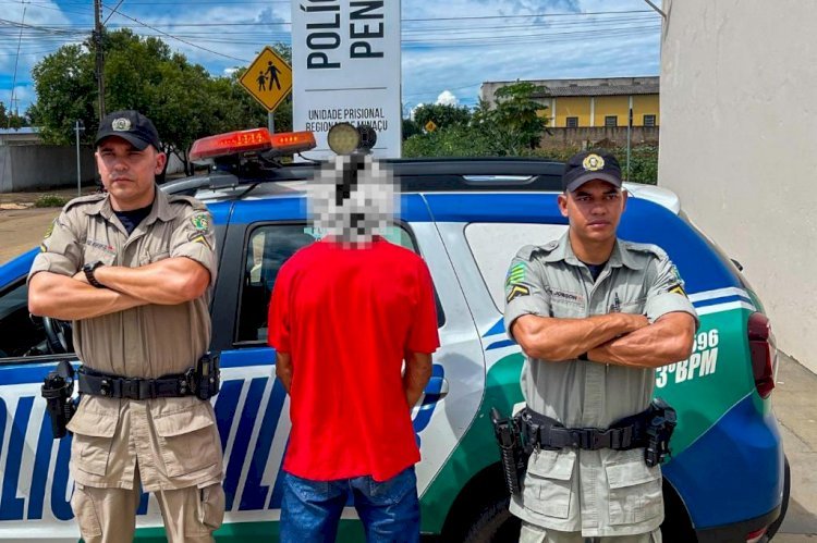 POLÍCIA MILITAR REALIZA A PRISÃO DE FORAGIDO DA JUSTIÇA EM MINAÇU