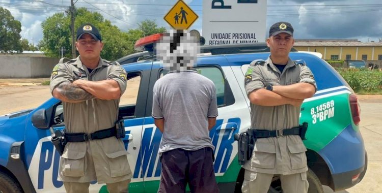POLÍCIA MILITAR REALIZA A PRISÃO DE FORAGIDO DA JUSTIÇA EM MINAÇU